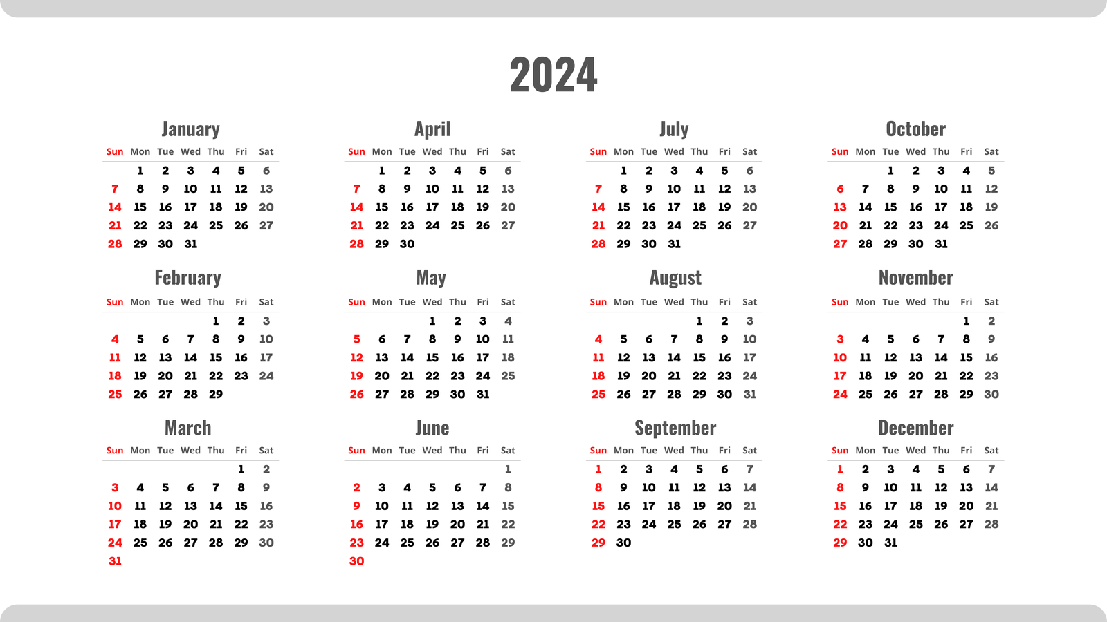 printable 2024 calendar 