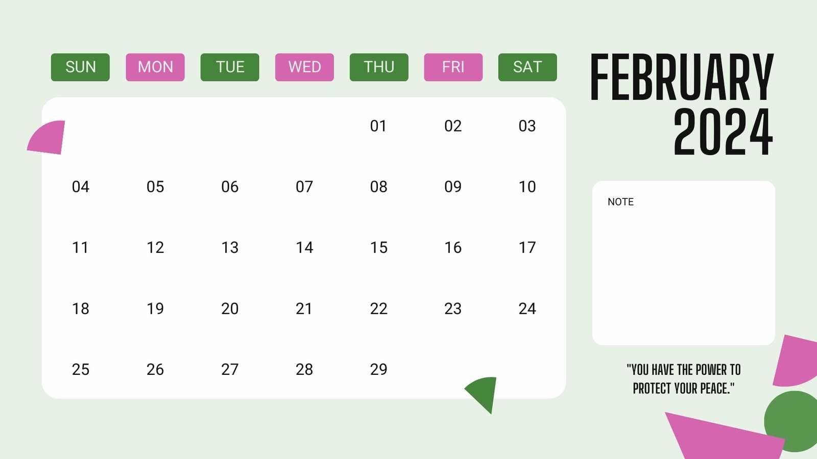 february 2024 calendar