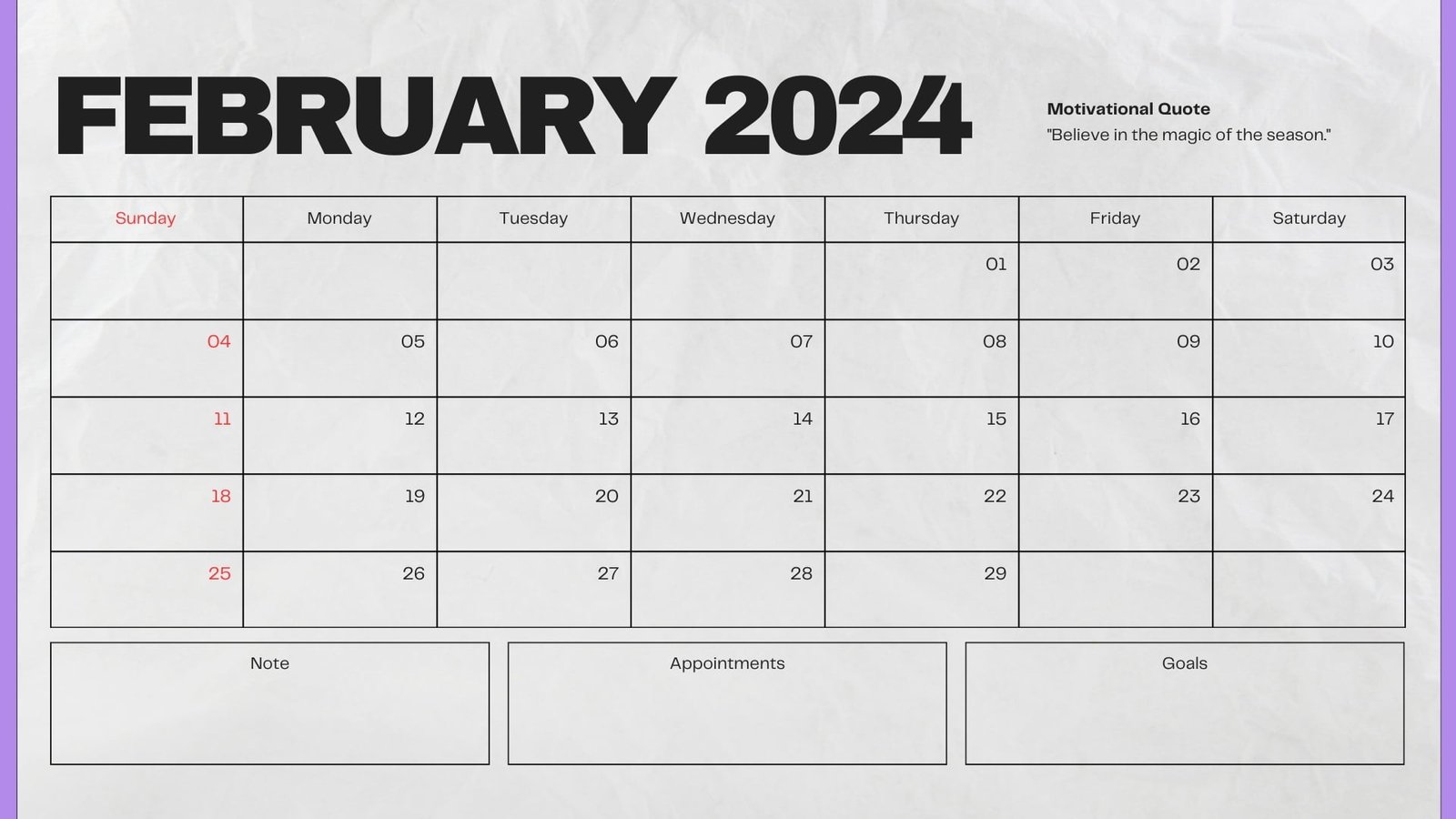 printable february 2024 calendar