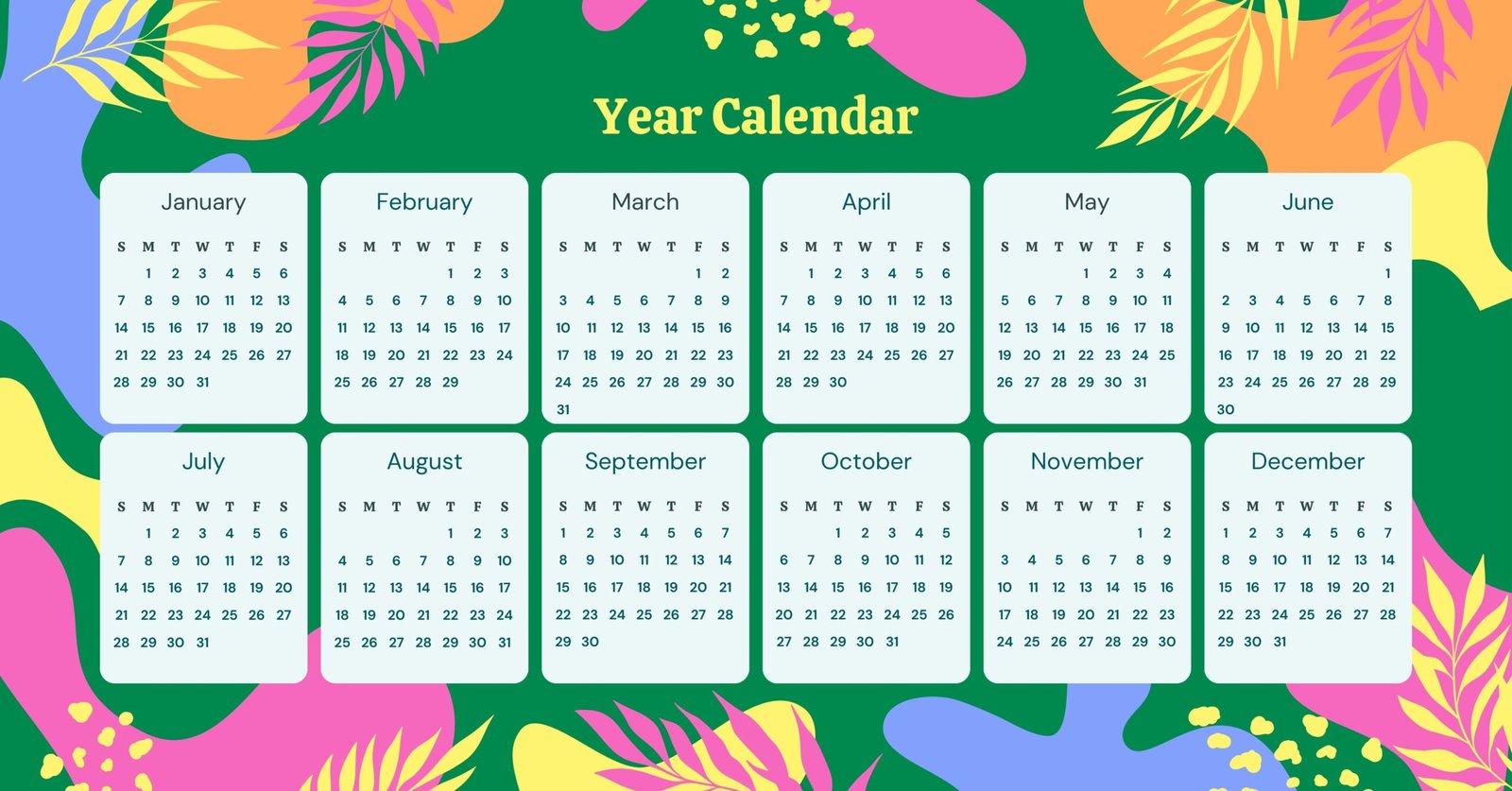 yearly calendars