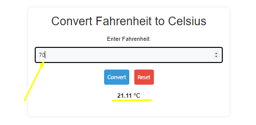 70° fahrenheit to celsius